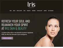 Tablet Screenshot of irisskinandbeauty.com.au